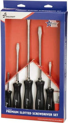 Ability One - 6 Piece Slotted Screwdriver Set - Bit Sizes: Philips #1 to #3 - Exact Tool & Supply