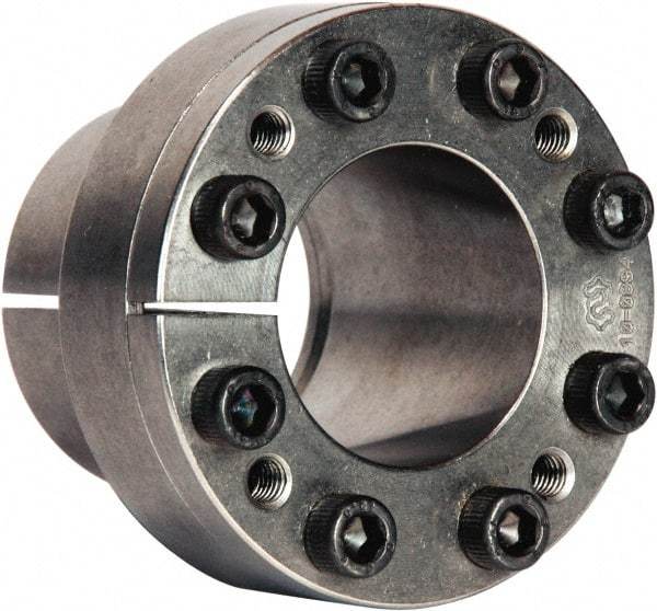 Climax Metal Products - M8 Thread, 2-3/16" Bore Diam, 3.031" OD, Shaft Locking Device - 9 Screws, 20,836 Lb Axial Load, 4-3/32" OAW, 2.165" Thrust Ring Width, 1,899 Ft/Lb Max Torque - Exact Tool & Supply