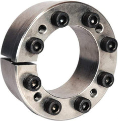 Climax Metal Products - M8 Thread, 2-9/16" Bore Diam, 3.74" OD, Shaft Locking Device - 9 Screws, 20,836 Lb Axial Load, 4.016" OAW, 0.787" Thrust Ring Width, 2,225 Ft/Lb Max Torque - Exact Tool & Supply