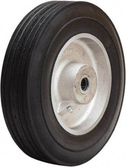 Hamilton - 10 Inch Diameter x 2 Inch Wide, Rubber on Aluminum Caster Wheel - 700 Lb. Capacity, 2-3/4 Inch Hub Length, 3/4 Inch Axle Diameter, Straight Roller Bearing - Exact Tool & Supply