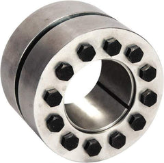 Climax Metal Products - M10 Thread, 2-7/8" Bore Diam, 148mm OD, Shaft Locking Device - 12 Screws, 76,775 Lb Axial Load, 5.826" OAW, 3.15" Thrust Ring Width, 9,197 Ft/Lb Max Torque - Exact Tool & Supply
