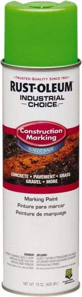 Rust-Oleum - 15 fl oz Green Marking Paint - Water-Based Formula - Exact Tool & Supply