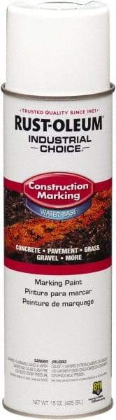 Rust-Oleum - 15 fl oz White Marking Paint - Water-Based Formula - Exact Tool & Supply