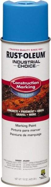 Rust-Oleum - 15 fl oz Blue Marking Paint - Water-Based Formula - Exact Tool & Supply