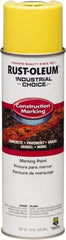 Rust-Oleum - 15 fl oz Yellow Marking Paint - Water-Based Formula - Exact Tool & Supply