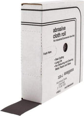 Tru-Maxx - 2" x 50 Yd 320 Grit Aluminum Oxide Cloth Roll - Extra Fine Grade, J Weighted Backing - Exact Tool & Supply