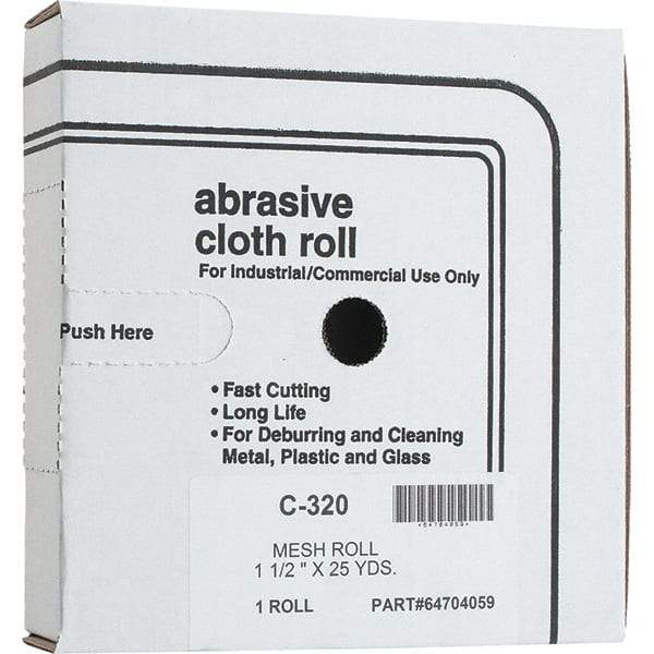 Made in USA - Shop Rolls   Abrasive Material: Silicon Carbide    Roll Width (Inch): 1-1/2 - Exact Tool & Supply