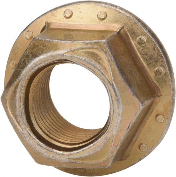 Made in USA - 5/16-18 Grade 8 Steel Hex Flange Lock Nut - Exact Tool & Supply