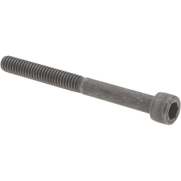 Value Collection - #8-32 UNC Hex Socket Drive, Socket Cap Screw - Alloy Steel, Black Oxide Finish, Partially Threaded, 1-3/4" Length Under Head - Exact Tool & Supply