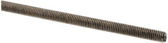 Made in USA - #10-32 UNF (Fine), 3' Long, Stainless Steel Threaded Rod - Right Hand Thread - Exact Tool & Supply