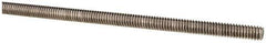 Made in USA - 1/4-20 UNC (Coarse), 3' Long, Stainless Steel Threaded Rod - Right Hand Thread - Exact Tool & Supply