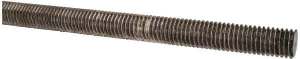 Made in USA - 1/2-13 UNC (Coarse), 3' Long, Stainless Steel Threaded Rod - Right Hand Thread - Exact Tool & Supply
