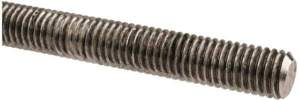 Made in USA - 1/2-13 UNC (Coarse), 6' Long, Stainless Steel Threaded Rod - Right Hand Thread - Exact Tool & Supply