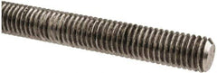 Made in USA - 1/2-13 UNC (Coarse), 6' Long, Stainless Steel Threaded Rod - Right Hand Thread - Exact Tool & Supply