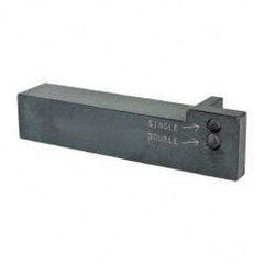 Made in USA - 4-1/2 Inch Long x 1 Inch Wide x 1 Inch High Knurl Holder Shank - 1-1/4 Inch Wide Head, Modular, Square Shank, Bump Knurler - Exact Tool & Supply