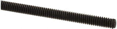 Value Collection - 1/4-20 UNC (Coarse), 6' Long, Medium Carbon Steel Threaded Rod - Black Oxide Finish, Right Hand Thread - Exact Tool & Supply