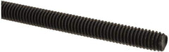 Value Collection - 5/16-18 UNC (Coarse), 6' Long, Medium Carbon Steel Threaded Rod - Black Oxide Finish, Right Hand Thread - Exact Tool & Supply