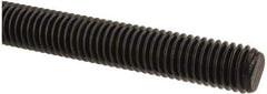 Value Collection - 1/2-13 UNC (Coarse), 6' Long, Medium Carbon Steel Threaded Rod - Black Oxide Finish, Right Hand Thread - Exact Tool & Supply
