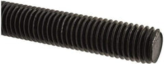 Value Collection - 5/8-11 UNC (Coarse), 6' Long, Medium Carbon Steel Threaded Rod - Black Oxide Finish, Right Hand Thread - Exact Tool & Supply