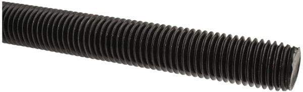 Value Collection - 3/4-10 UNC (Coarse), 6' Long, Medium Carbon Steel Threaded Rod - Black Oxide Finish, Right Hand Thread - Exact Tool & Supply
