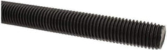 Value Collection - 3/4-10 UNC (Coarse), 6' Long, Medium Carbon Steel Threaded Rod - Black Oxide Finish, Right Hand Thread - Exact Tool & Supply