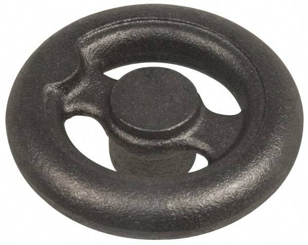 Made in USA - 9", Offset Handwheel - 2" Hub, Cast Iron, Plain Finish - Exact Tool & Supply