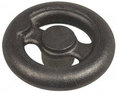 Made in USA - 6", Straight Handwheel - 1-5/8" Hub, Cast Iron, Plain Finish - Exact Tool & Supply