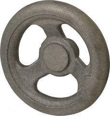 Made in USA - 5", Offset Handwheel - 1-1/4" Hub, Cast Iron, Plain Finish - Exact Tool & Supply