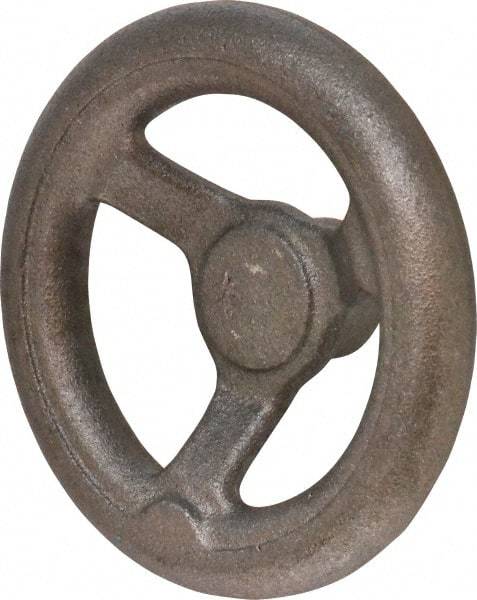Made in USA - 6", Offset Handwheel - 1-3/8" Hub, Cast Iron, Plain Finish - Exact Tool & Supply