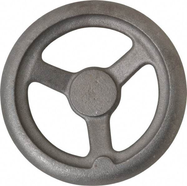 Made in USA - 7", Offset Handwheel - 1-5/8" Hub, Cast Iron, Plain Finish - Exact Tool & Supply