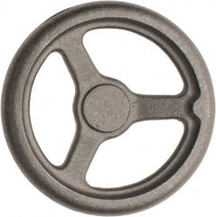 Made in USA - 8", Offset Handwheel - 1-3/4" Hub, Cast Iron, Plain Finish - Exact Tool & Supply