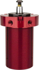 De-Sta-Co - 90 Lb Clamping Force, Left Hand Swing, 31.75mm Total Stroke, Single-Acting Pneumatic Swing Clamp - 1/8 NPT Port, 85.3mm Body Length x 76.2mm Body Width, 2.01 Cu In (Clamp), 2.26 Cu In (Unclamp), 130 Max psi - Exact Tool & Supply