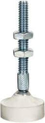De-Sta-Co - 1/4-20 Carbon Steel Swivel Foot Tip Clamp Spindle Assembly - 39.62mm Thread Length, 65mm OAL, Flat Tip Cap, 1" Tip Surface Diam, Use with Toggle Clamps - Exact Tool & Supply