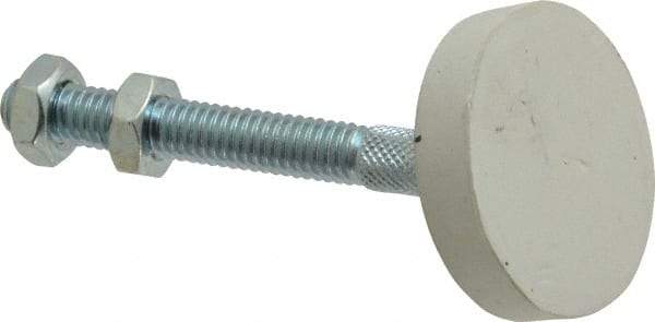 De-Sta-Co - 5/16-18 Carbon Steel Swivel Foot Tip Clamp Spindle Assembly - 49.28mm Thread Length, 75.7mm OAL, Flat Tip Cap, 1-1/2" Tip Surface Diam, Use with Toggle Clamps - Exact Tool & Supply