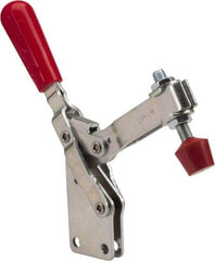 De-Sta-Co - 600 Lb Holding Capacity, Vertical Handle, Manual Hold Down Toggle Clamp - 58° Handle Movement, 103° Bar Opening, U-Bar, Straight Base, Electro-Plated Zinc, Carbon Steel - Exact Tool & Supply