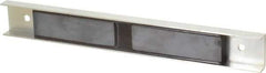 Eclipse - 30 Max Pull Force Lb, 12" Long x 1-1/2" Wide x 5/8" Thick, Rectangular Channel, Ceramic Fixture Magnet - 212°F Max Operating Temp, 0.01" Mounting Hole Diam, Stainless Steel Housing - Exact Tool & Supply
