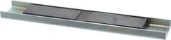 Eclipse - 45 Max Pull Force Lb, 12" Long x 2" Wide x 5/8" Thick, Rectangular Channel, Ceramic Fixture Magnet - 212°F Max Operating Temp, 0.01" Mounting Hole Diam, Stainless Steel Housing - Exact Tool & Supply