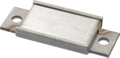 Mag-Mate - 12.5 Max Pull Force Lb, 3-1/4" Long x 1-3/8" Wide x 3/8" Thick, End Mount Horseshoe, Ceramic Fixture Magnet - 300°F Max Operating Temp, 2-5/8mm Mounting Hole Diam, 1/4-20 M6 Mounting Hole, Stainless Steel Housing - Exact Tool & Supply