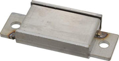 Mag-Mate - 15.5 Max Pull Force Lb, 3-1/4" Long x 1-3/8" Wide x 9/16" Thick, End Mount Horseshoe, Ceramic Fixture Magnet - 300°F Max Operating Temp, 2-5/8mm Mounting Hole Diam, 1/4-20 M6 Mounting Hole, Stainless Steel Housing - Exact Tool & Supply