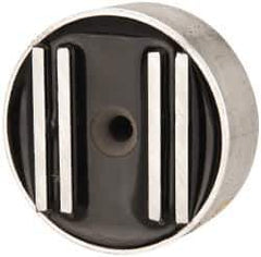 Mag-Mate - 1" Long x 2-1/2" Diam x 1" High, 1 Mounting Hole, 4 Poles, Cylindrical Neodymium Rare Earth Holding Magnet - 40 Lb Average & 90 Lb Max Pull Force, 1/4 Mounting Hole, Through Hole Style, 200°F Max Operating Temp - Exact Tool & Supply