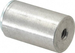 Mag-Mate - 1/4-2 Thread, 3/4" Diam, 1-3/16" High, 18 Lb Average Pull Force, Neodymium Rare Earth Pot Magnet - 1/4" Tapped Hole Depth, Aluminum Insulated - Exact Tool & Supply