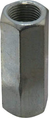 Value Collection - 5/8-18 UNF, 2-1/8" OAL Steel Standard Coupling Nut - Zinc-Plated Finish, 13/16" Width Across Flats - Exact Tool & Supply