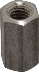 Made in USA - 5/16-18 UNC, 7/8" OAL Stainless Steel Standard Coupling Nut - 1/2" Width Across Flats - Exact Tool & Supply