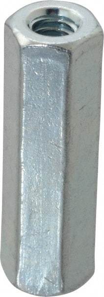 Made in USA - 3/4-10 UNC, 2-1/4" OAL Stainless Steel Standard Coupling Nut - 1" Width Across Flats - Exact Tool & Supply