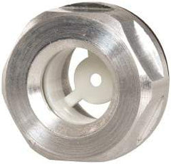 J.W. Winco - G 3/8 Thread, 20mm Distance Across Flats, Aluminum Oil Level Sight Glasses - 22mm Flange Diameter, 7.5mm Head Height, 8mm Length Under Head - Exact Tool & Supply