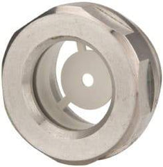 J.W. Winco - M27x1.5 Thread, 30mm Distance Across Flats, Aluminum Oil Level Sight Glasses - 32mm Flange Diameter, 8mm Head Height, 9mm Length Under Head - Exact Tool & Supply