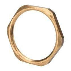 J.W. Winco - G 1-1/4 Thread, 46mm Distance Across Flats, Brass Oil Level Sight Glasses - 5.5mm Head Height - Exact Tool & Supply