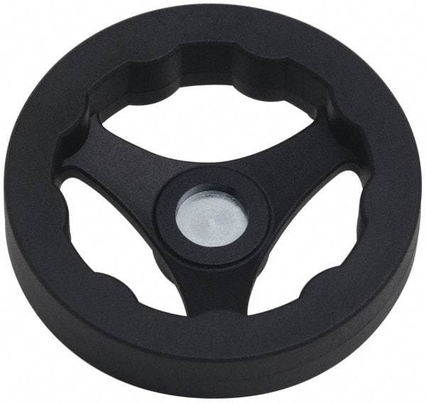 J.W. Winco - 125mm, Handwheel - 24mm Hub, Plastic, Plain Finish - Exact Tool & Supply