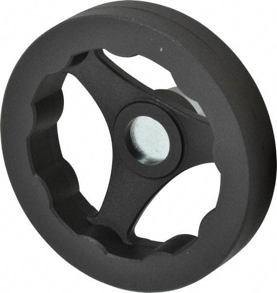 J.W. Winco - 100mm, Handwheel - 24mm Hub, Plastic, Plain Finish - Exact Tool & Supply