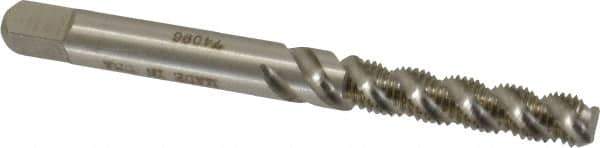 Heli-Coil - #8-36 UNF, 3 Flute, Bottoming Chamfer, Bright Finish, High Speed Steel Spiral Flute STI Tap - Right Hand Flute, 2-3/8" OAL, 0.22" Shank Diam, 15/16" Thread Length, 3B Class of Fit - Exact Tool & Supply